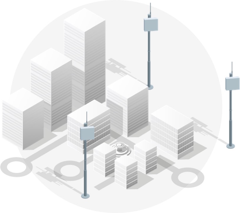 Wide coverage through a dedicated network
